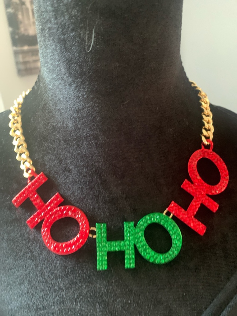 🆕- FABULOUS BETSEY JOHNSON HO HO HO BLING NECKLACE